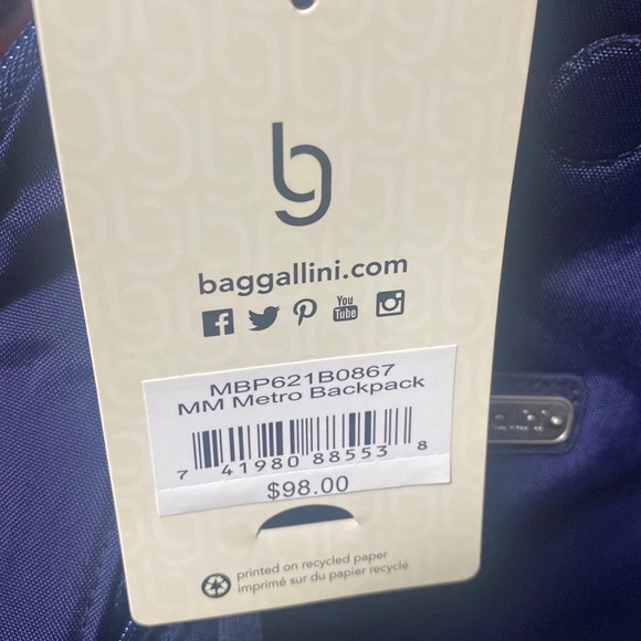💙🆕Baggallini MM Metro Backpack, Blue - Picture 8 of 8